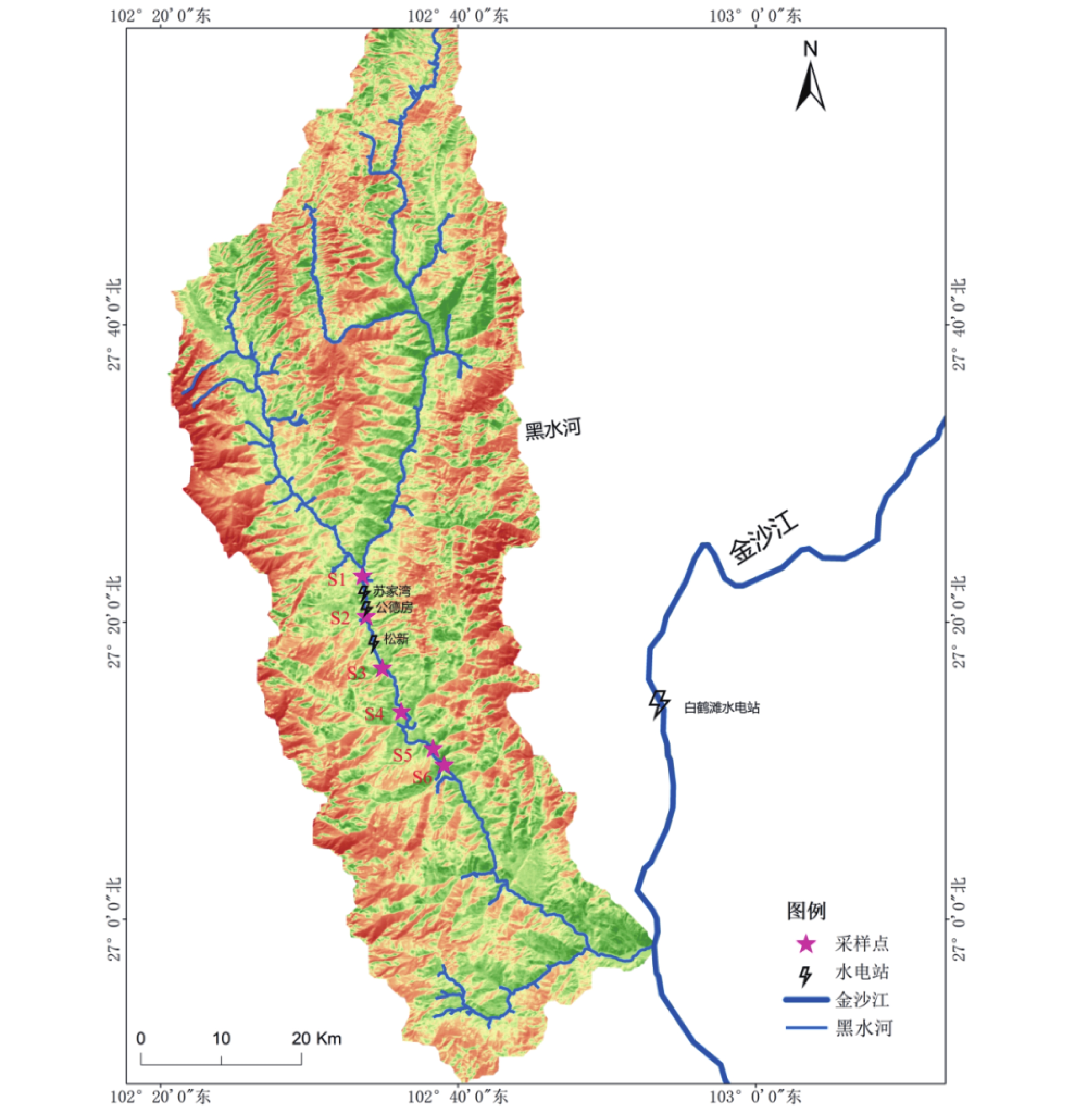 基于碳、氮稳定同位素的黑水河鱼类营养结构的季节性变化特征